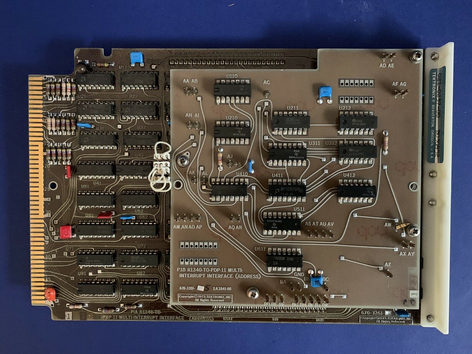 Tektronix 672-0704-00  PDP-11 Multi-Interrupt Interface PCB Assy, Used