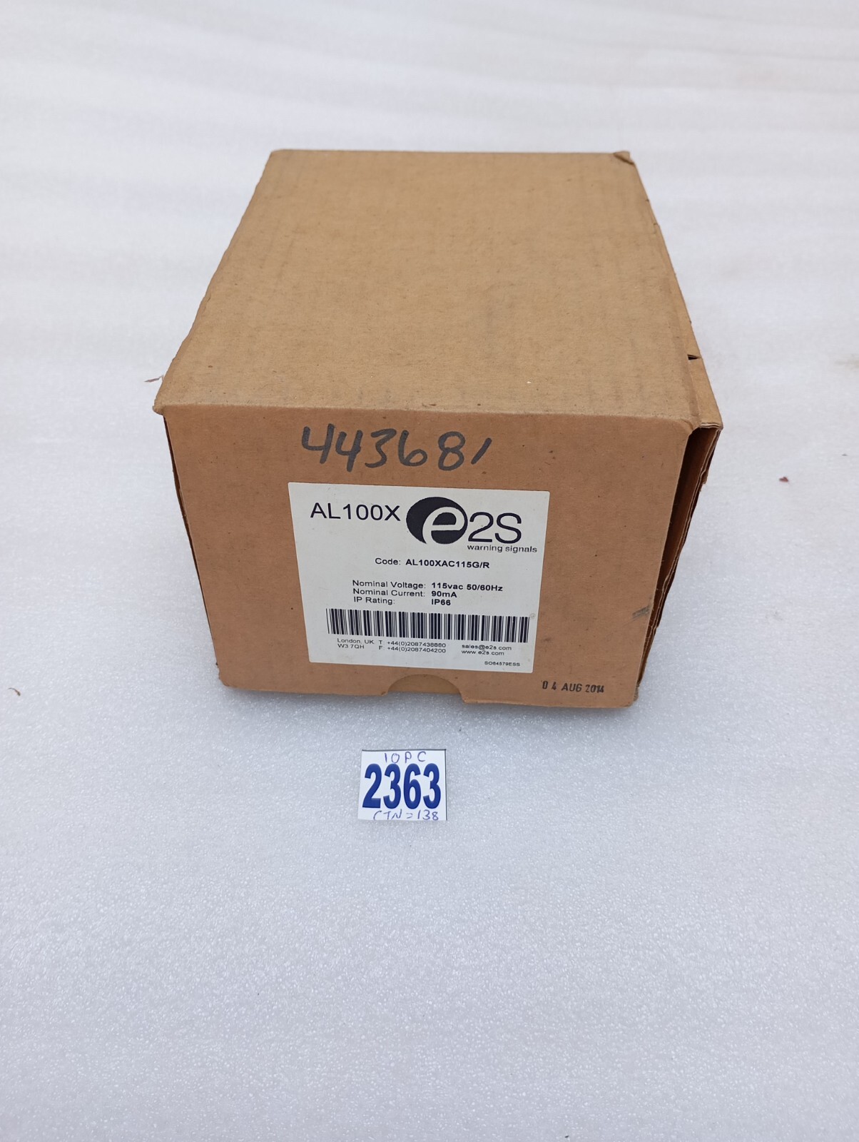 E2S Warning Signal AL100XAC115G/R 115VAC 50/60Hz 90mA