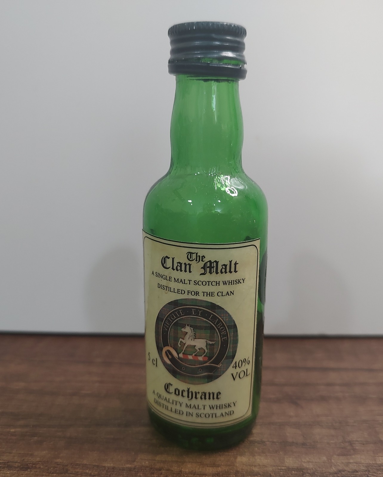 Vintage Cochrane The Clan Malt Whisky Empty Mini Bottle Made In Scotland Z2