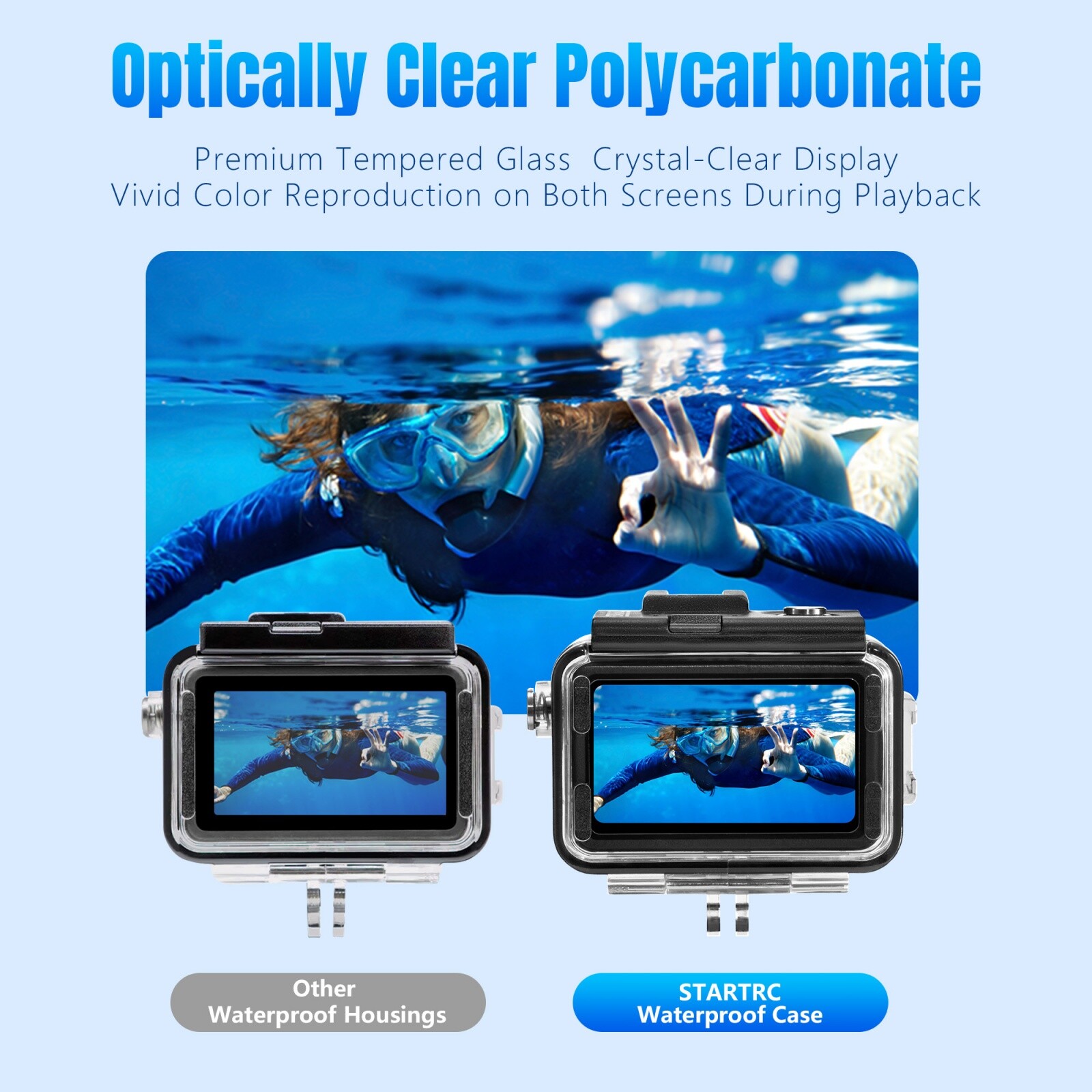Waterproof Case for DJI Action 5 Pro 4 3 40m Diving Shell