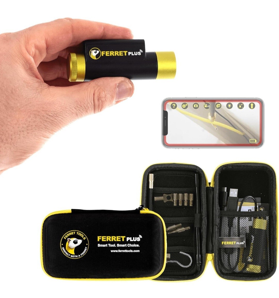 Ferret Plus CFWF50P Multipurpose Wireless Inspection Camera Waterproof New