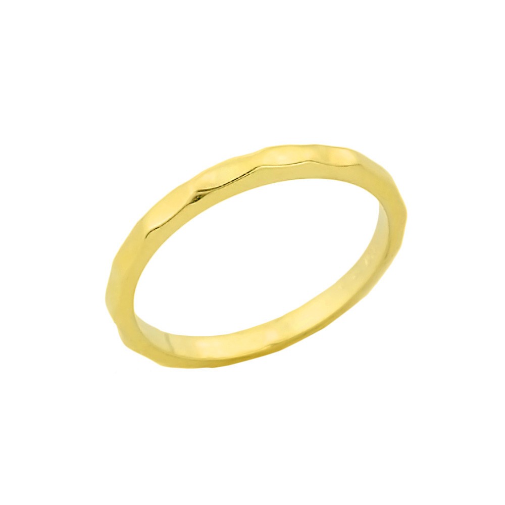 Solid Gold Hammered Toe Ring (Available in Yellow/Rose/White Gold)