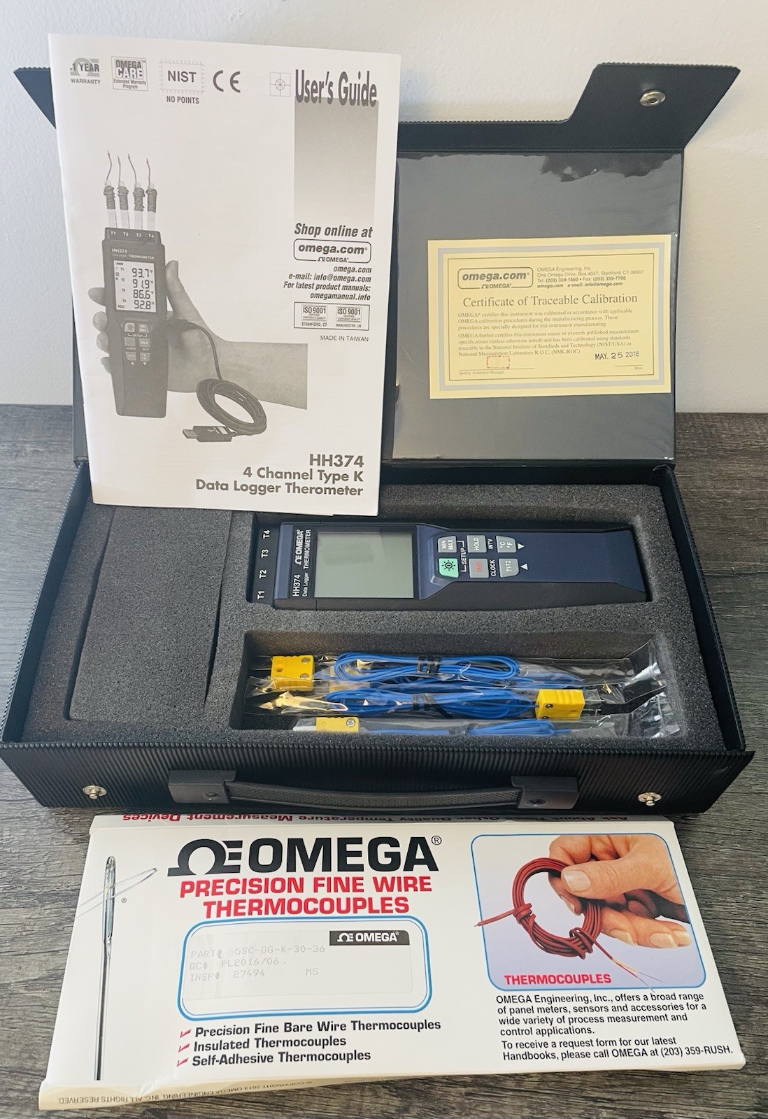 OMEGA ENGINEERING 4 Channel Type K Data Logger Therometer- Model HH374