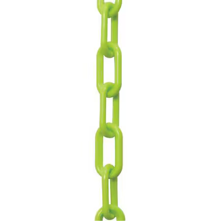 Zoro Select 30014-50 Plastic Chain, Safety Green, 50 Ft Length, Gloss, 30014-50