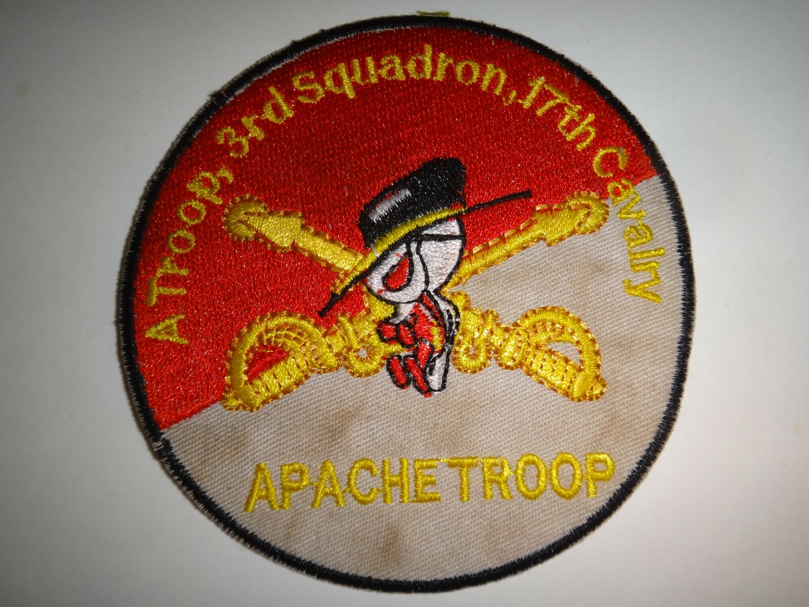 US A Troop 3rd Squadron 17th Cavalry Regiment APACHE TROOP Vietnam War Patch