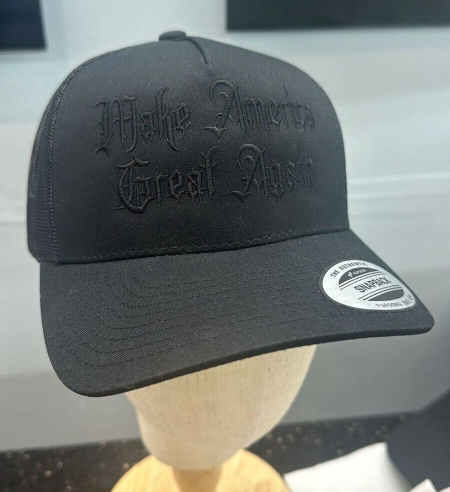 DARK MAGA HAT - ELON MUSK CAP IN MSG, NY- MAKE AMERICA GREAT AGAIN TRUMP HAT