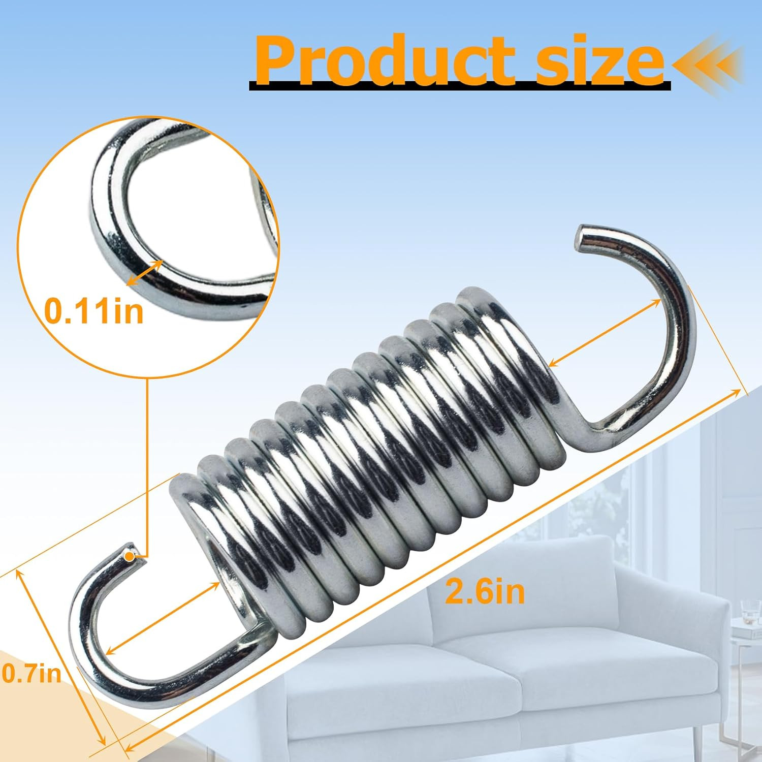 2-1/2 Inch Recliner Springs Fits for Southern Motion, Catna-Pper and Lazy Boy Re