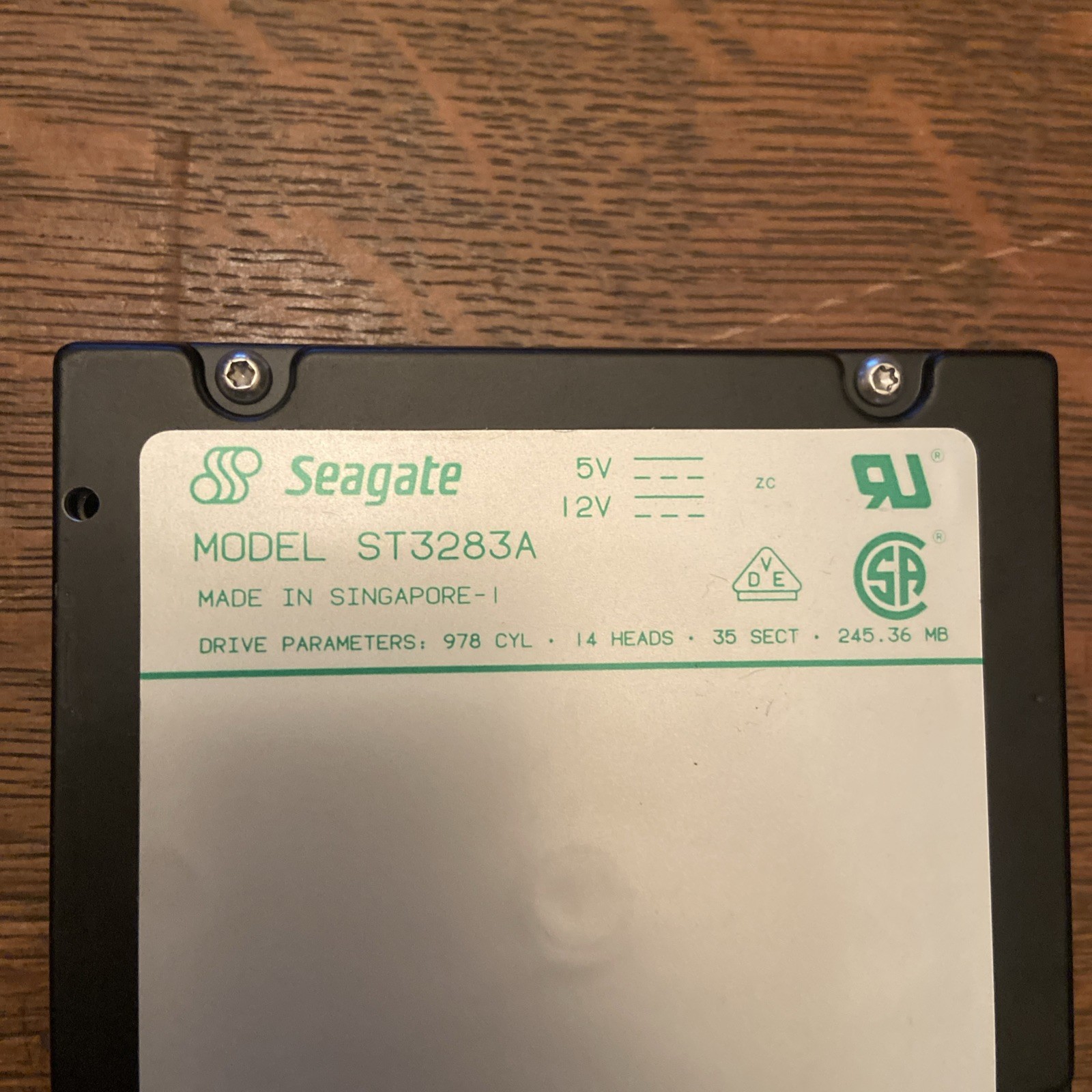 Seagate ST3283A IDE Festplatte (245MB, retro, 1993)