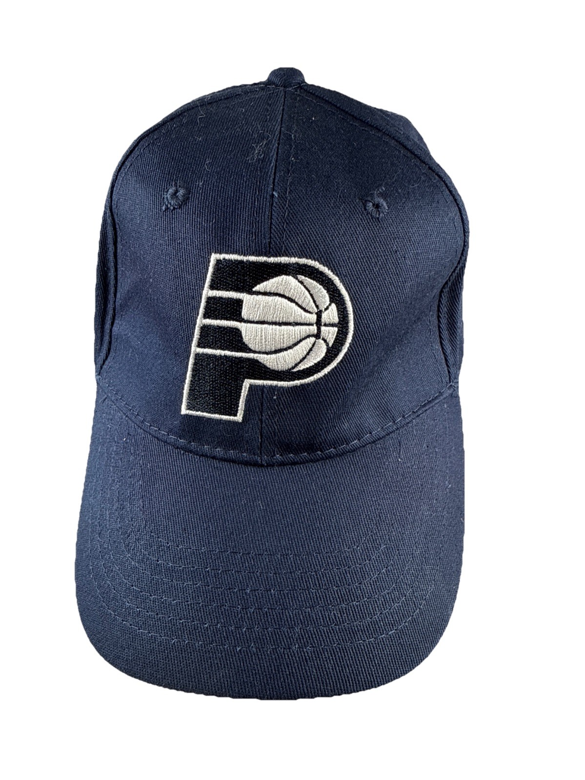 Pacer Logo Black White on Navy Hat Cap Hook Loop Unbranded