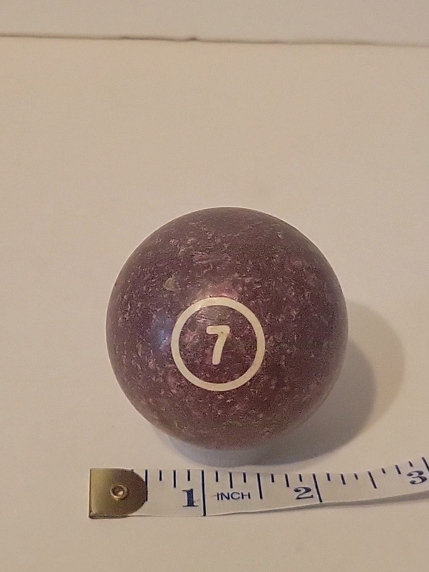 Vintage No. 7 Solid Red Pool Ball Billiard 2" Replacement (K)