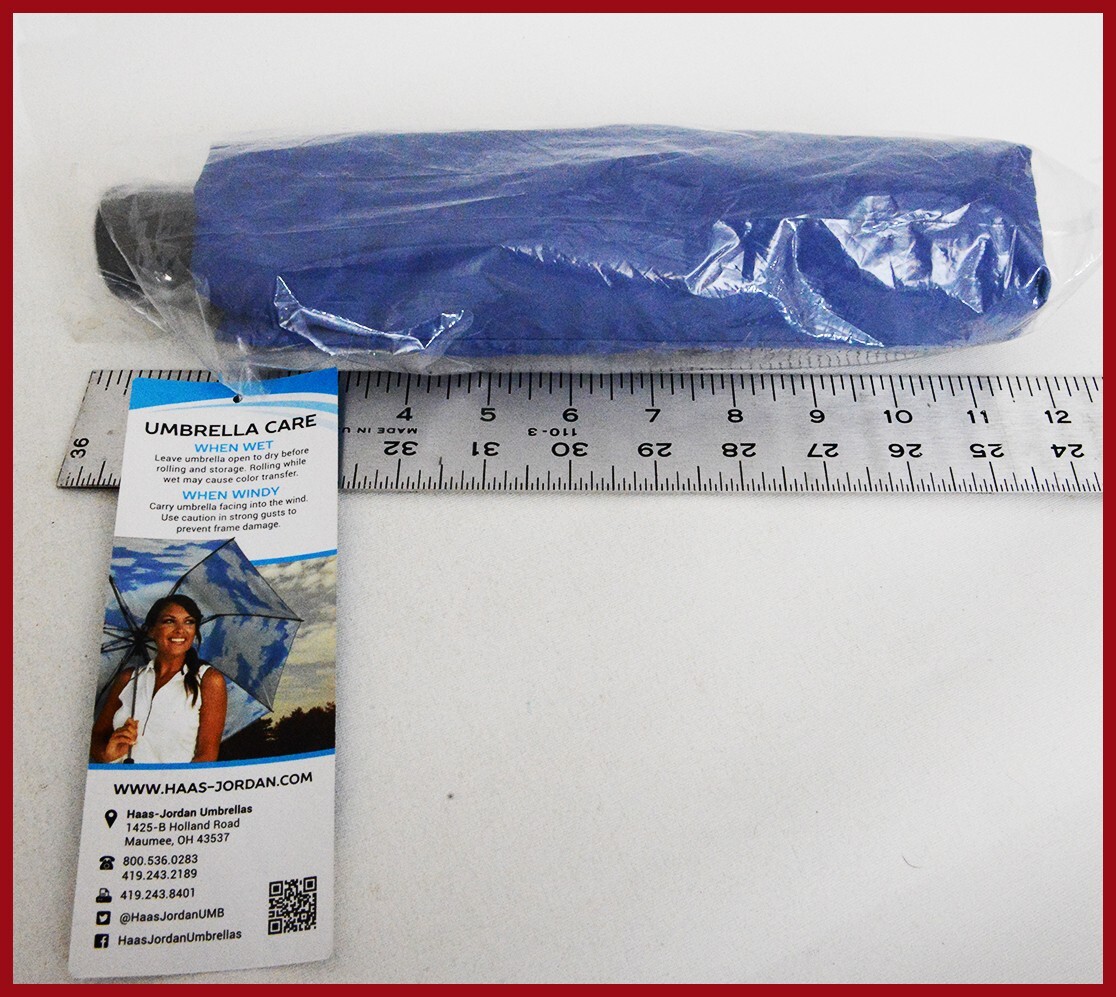 Haas-Jordan BLUE Umbrella NEW Large 62" OR 68" FREE SHIPPING & insurance.
