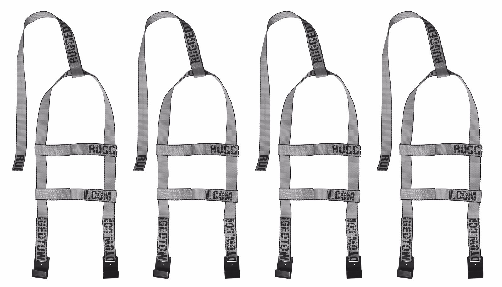 4 pack - Demco Kar Kaddy Wheel Tow Dolly Basket Strap Tie Down Car Carrier Haul