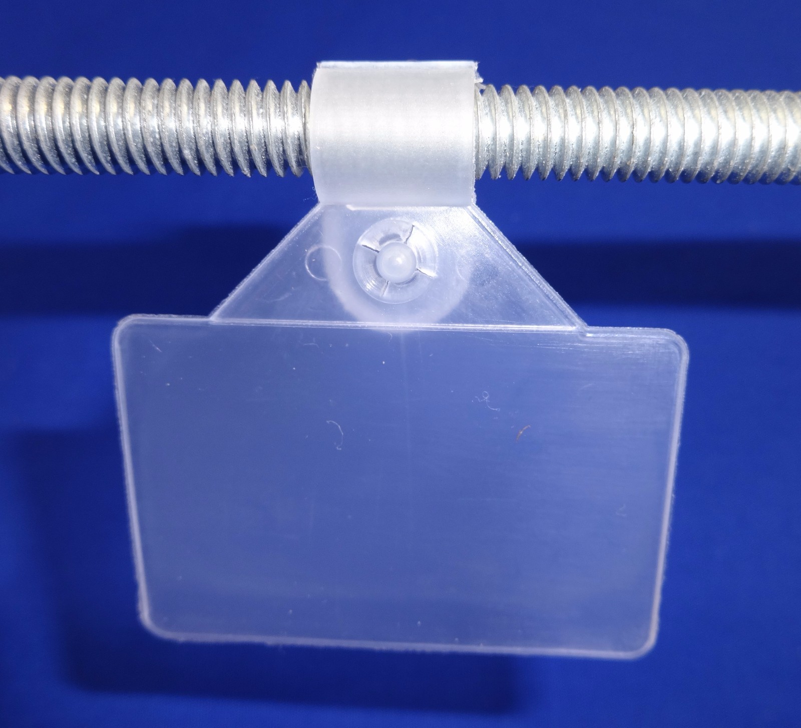 12 Qty. Plastic Label Holder Clip On Tag 2" x 1.25" Fold-n-Hold Wire Rack Basket