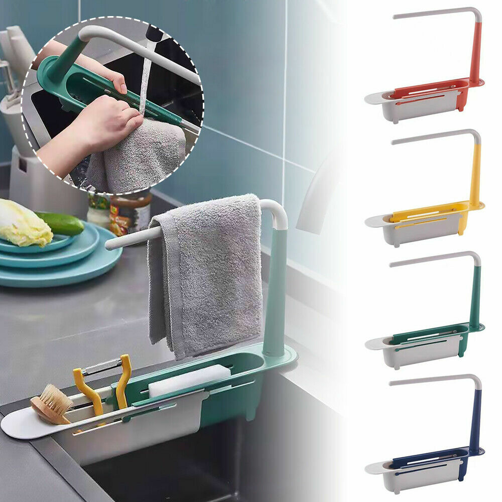 Updated Telescopic Sink Storage Rack, Telescopic Sink Storage Rack Adjustable