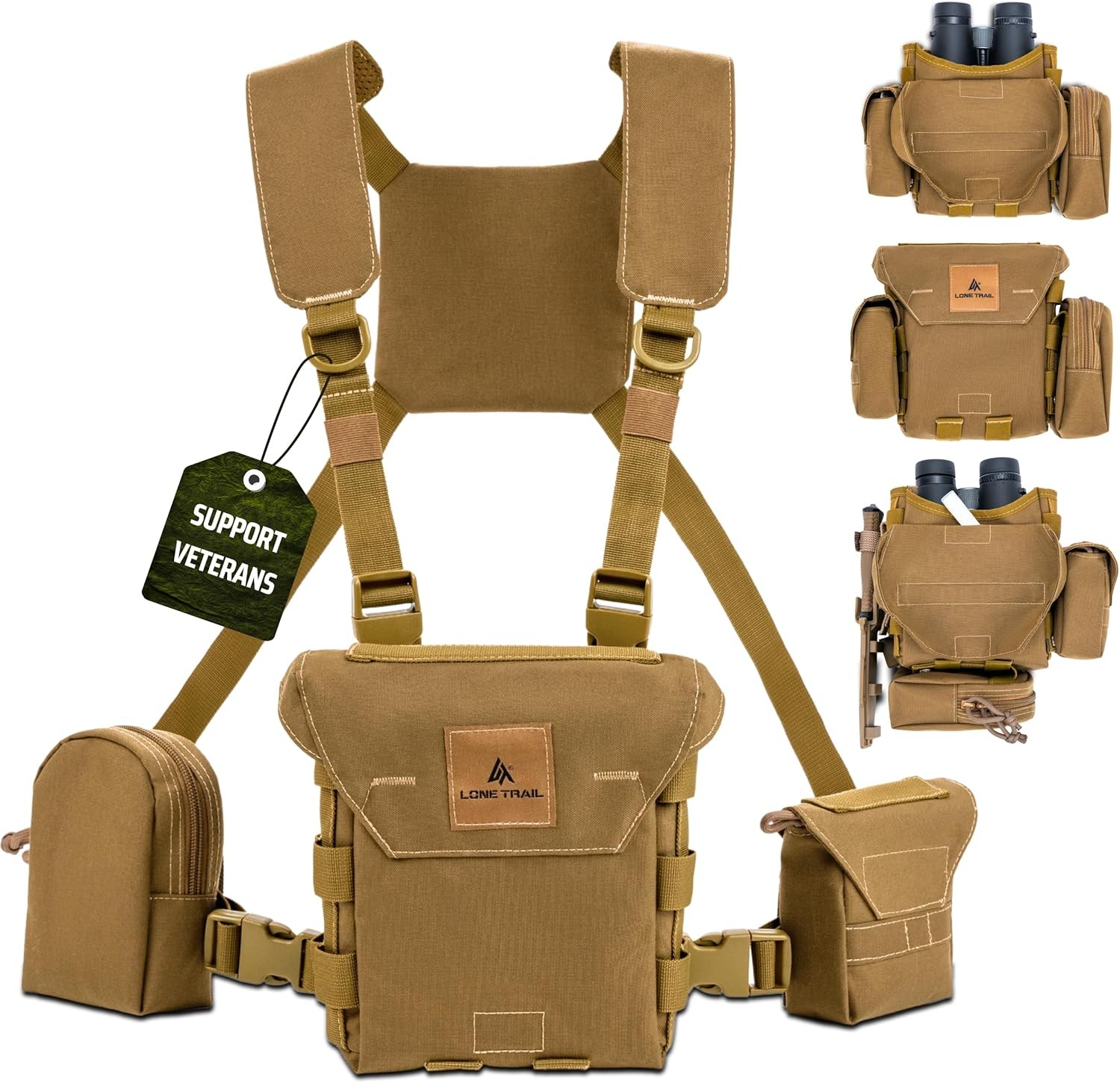 Waterproof Binocular Harness Chest Pack - Lightweight Bino With...
