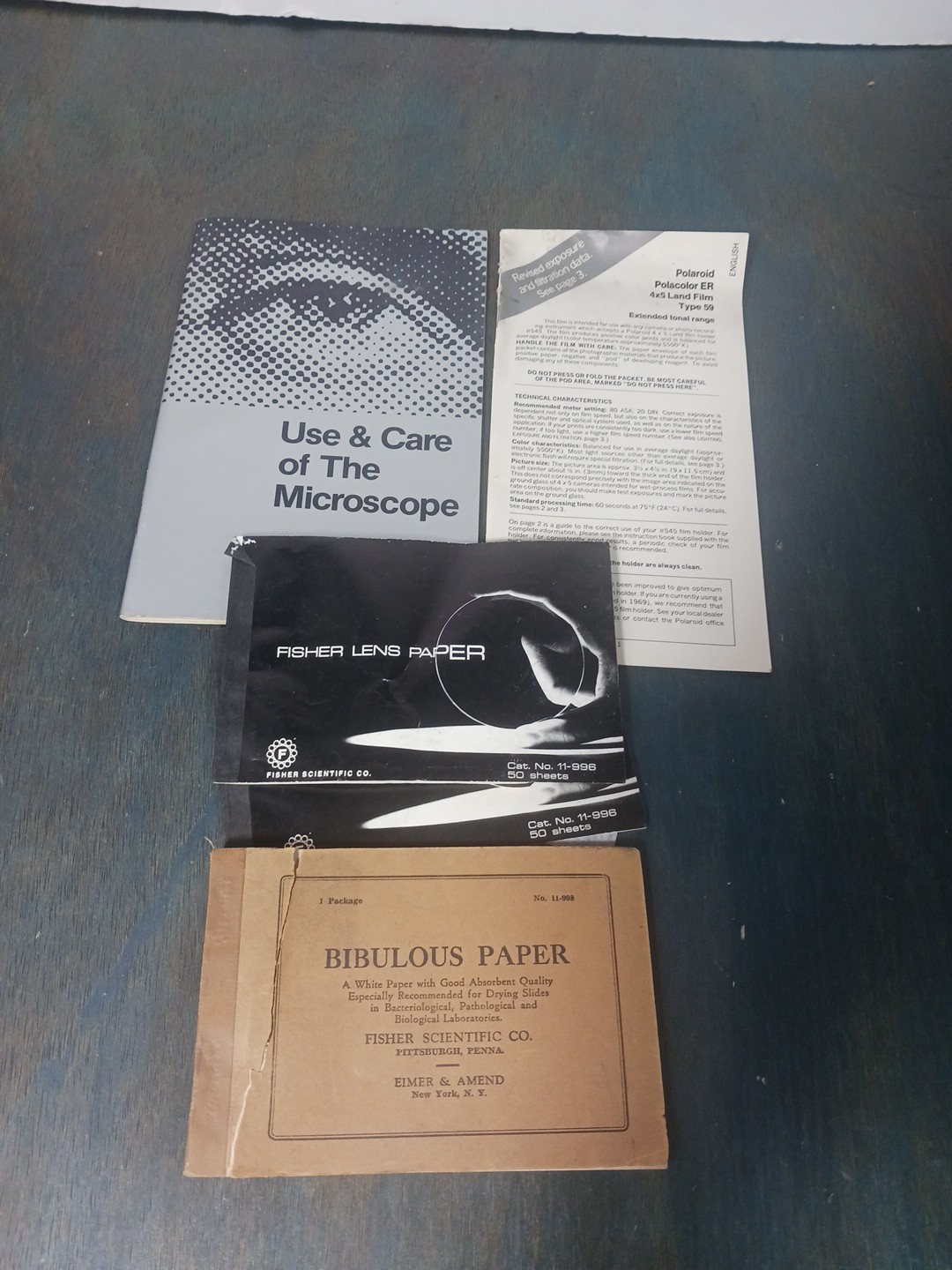 Assortment of Fisher Microscope Lens Papers and Small Booklets - Fast Shipping