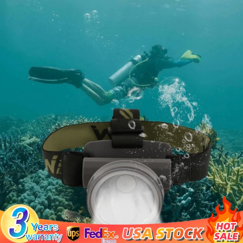 LED Rechargeable Diving Headlamp Head-mounted Diving Light 500lm Diving Light