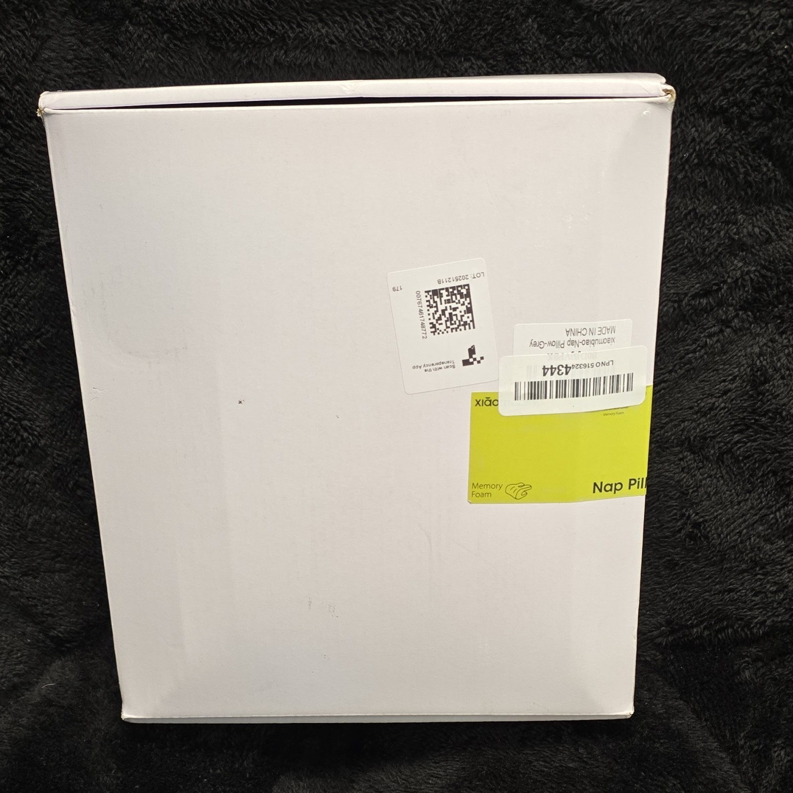 xiaomi Memory Foam Nap Pillow Gray 10.6 x 6.6 in Solid Rectangular