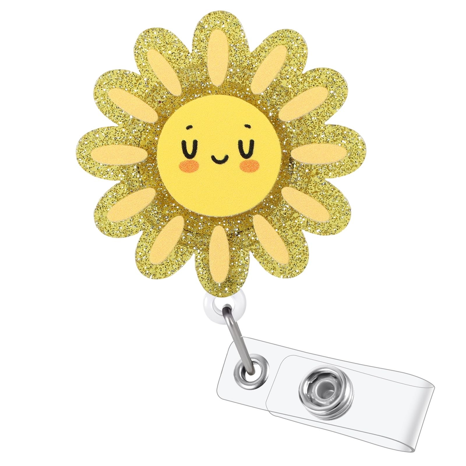 Funny Sunshine Nurse Badge Reel, Cute Sun Retractable ID
