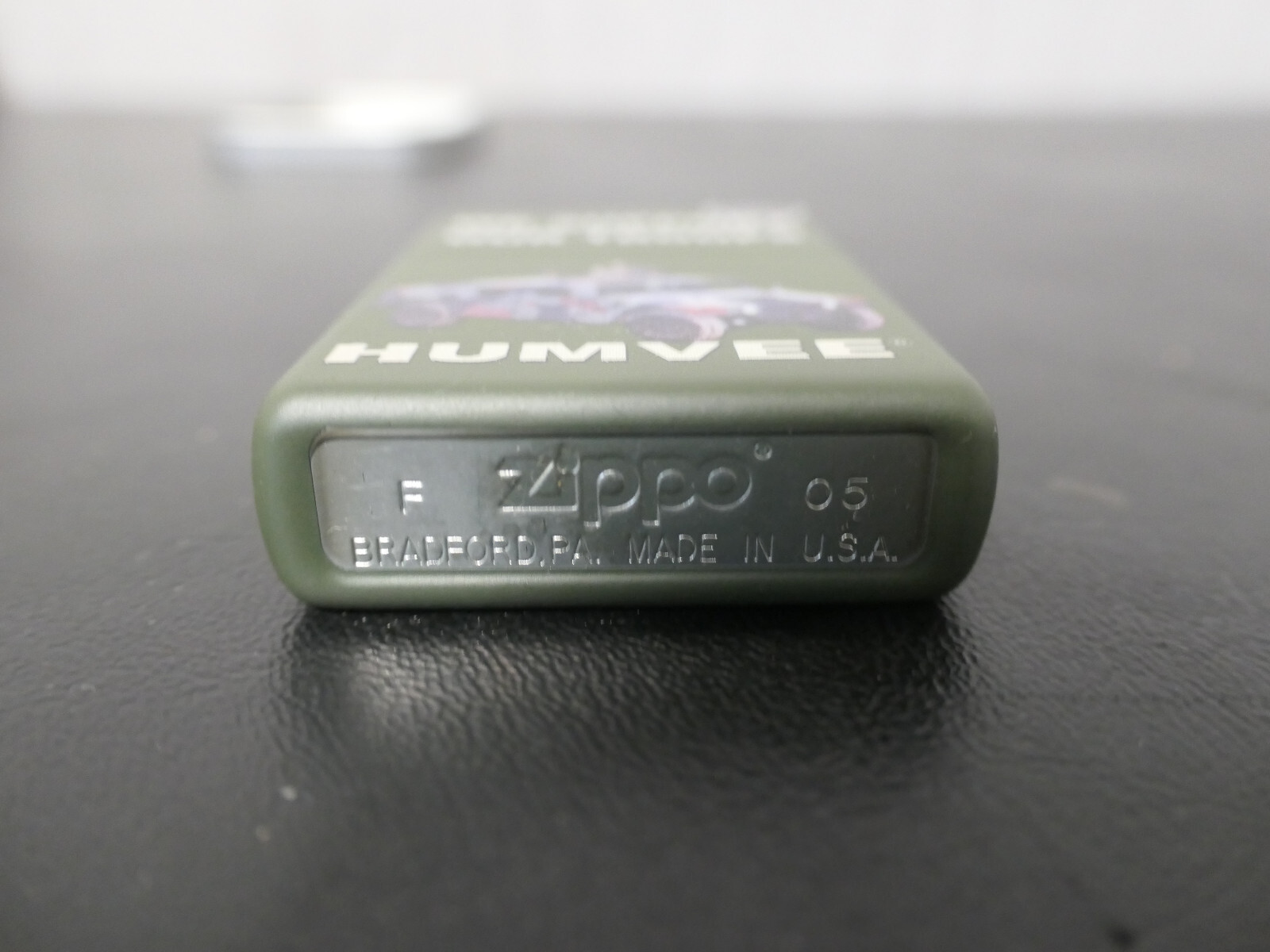 Humvee We Support Our Troops Green Camo Zippo NOS