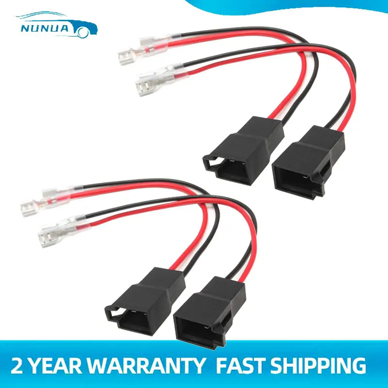 1/2 Pair 15cm Speaker Cable Adaptor Plug Connectors Sudio Wire Connector For Vau