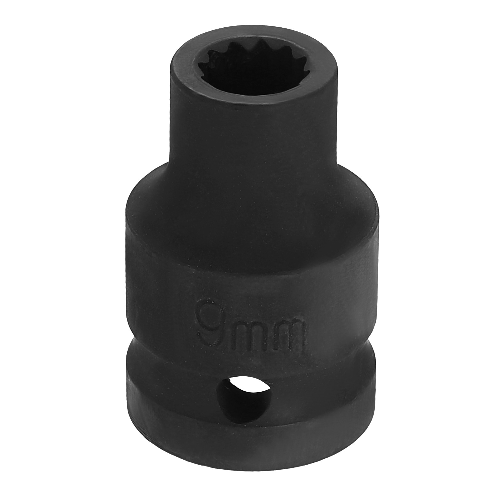 1/2" Drive x 9mm Shallow Impact Socket 12-Point Metric CR-V Steel Socket