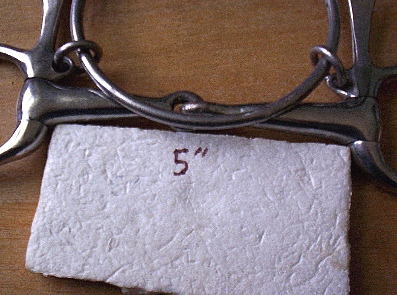 Used Stainless Dexter Half Cheek Snaffle Ring Bit Racing Bit 5" Mouth