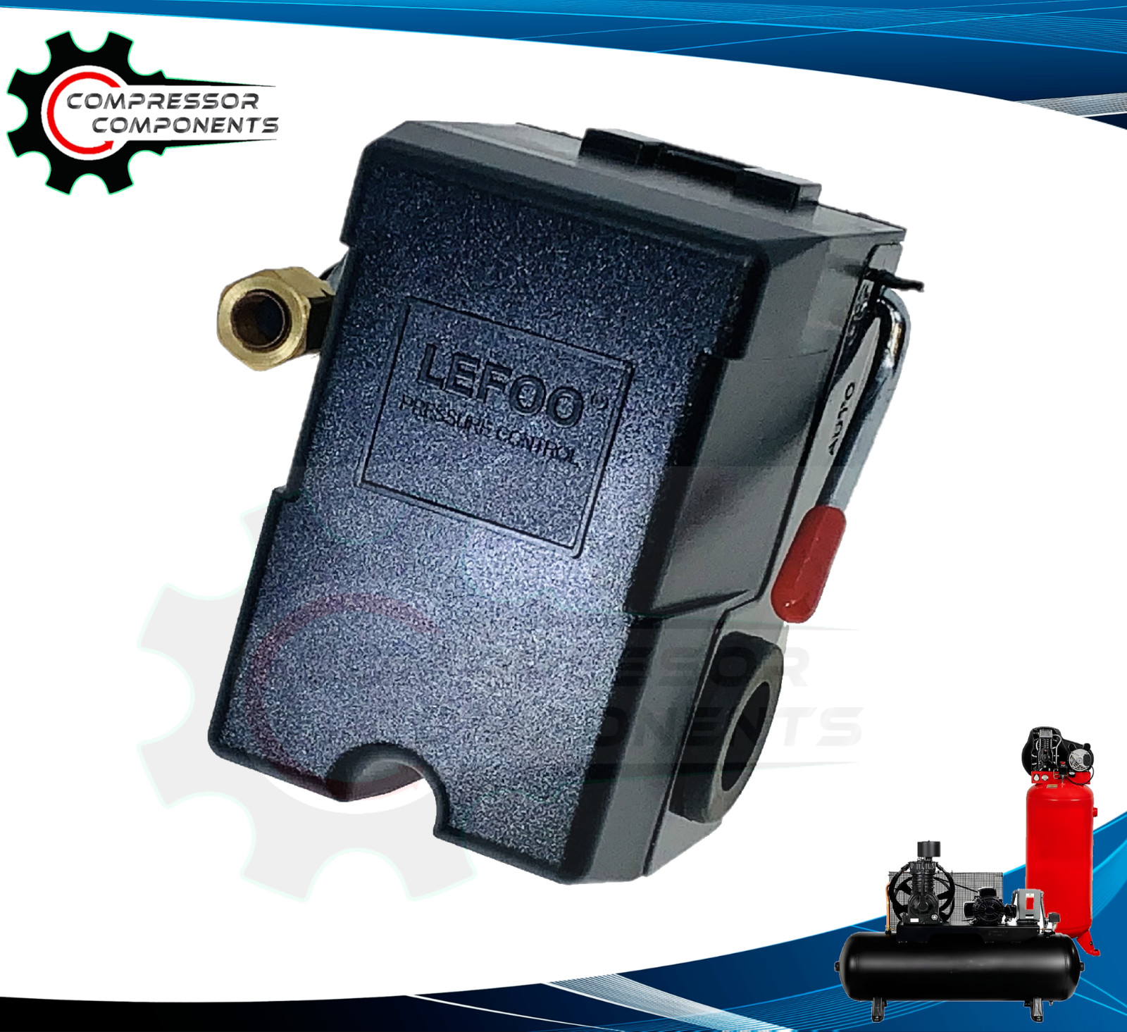 Puma 2E21-025T, 4 Port Air Compressor Pressure Switch 95-125 PSI With Unloader