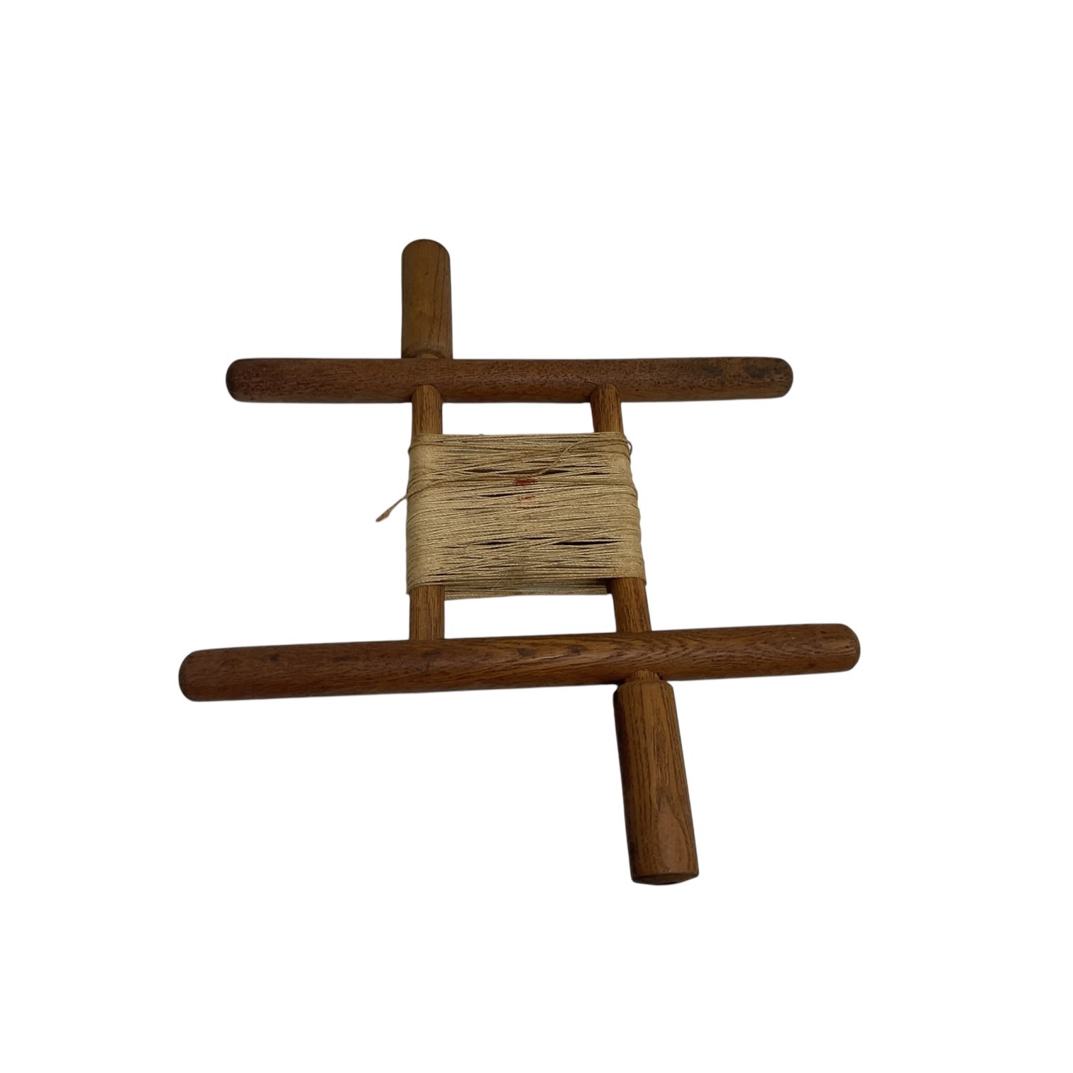 Vintage Wooden Yarn or Rope Winder – Traditional Handcrafted Skein Tool.