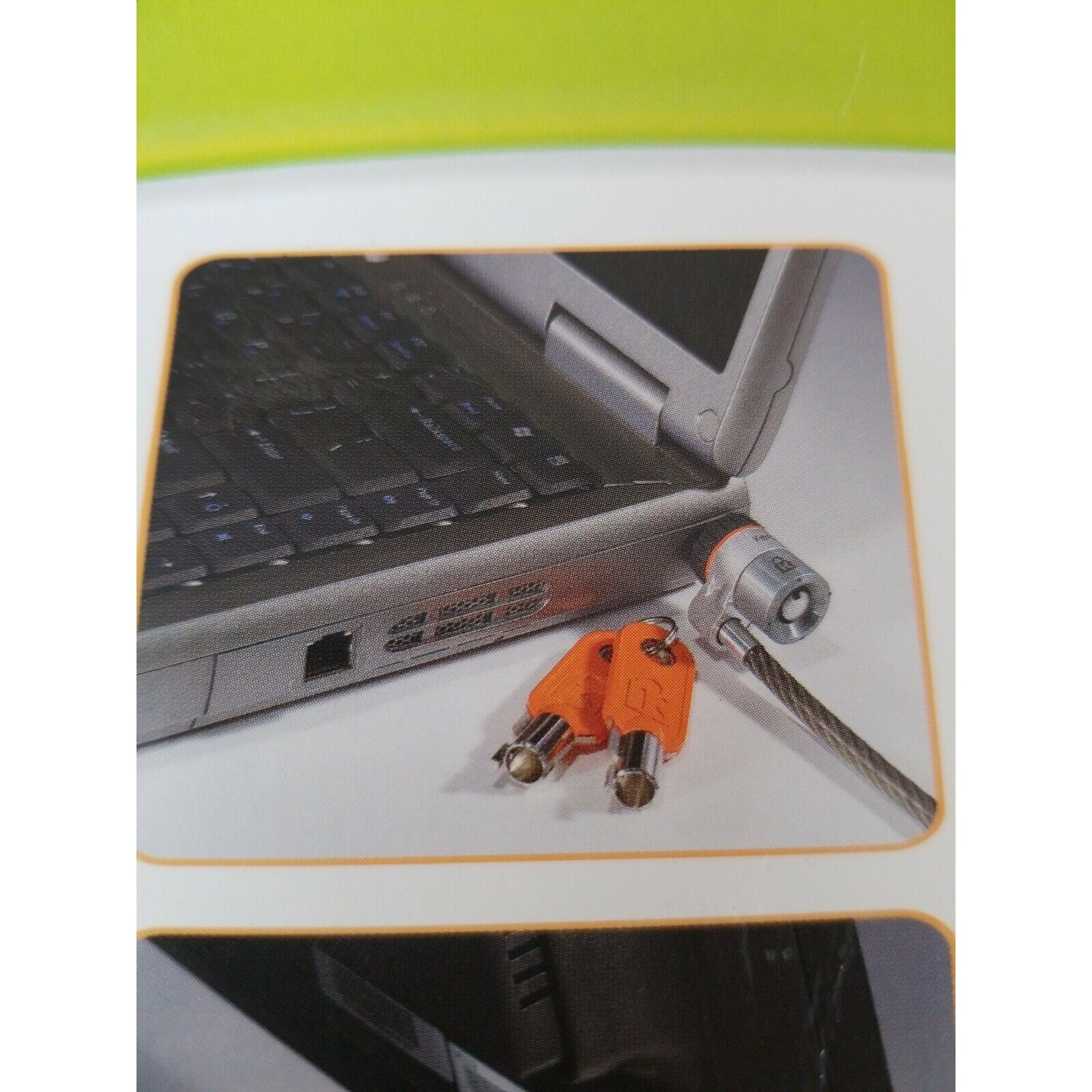 Kensington Laptop Computer Microsaver Security Cable w/Lock Cable Two Keys NEW