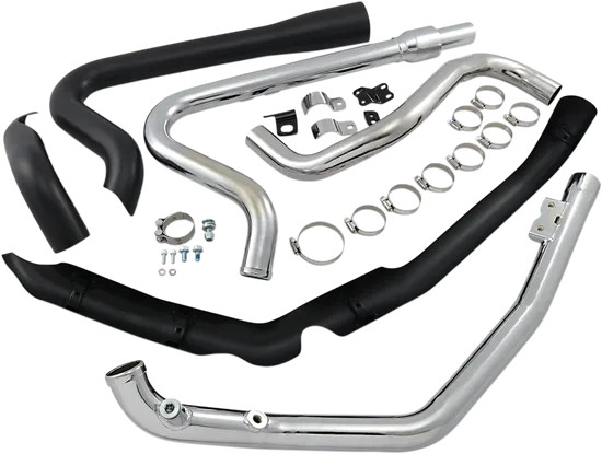 Cobra Black True Dual Head Pipe Header Harley Road Glide CVO 18-24