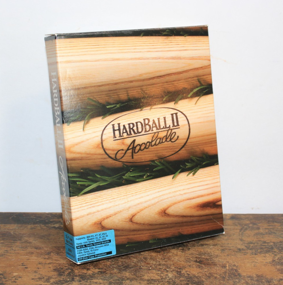 Vintage 1989 HardBall II Accolade Baseball PC Game IBM 3.5" Tandy Complete