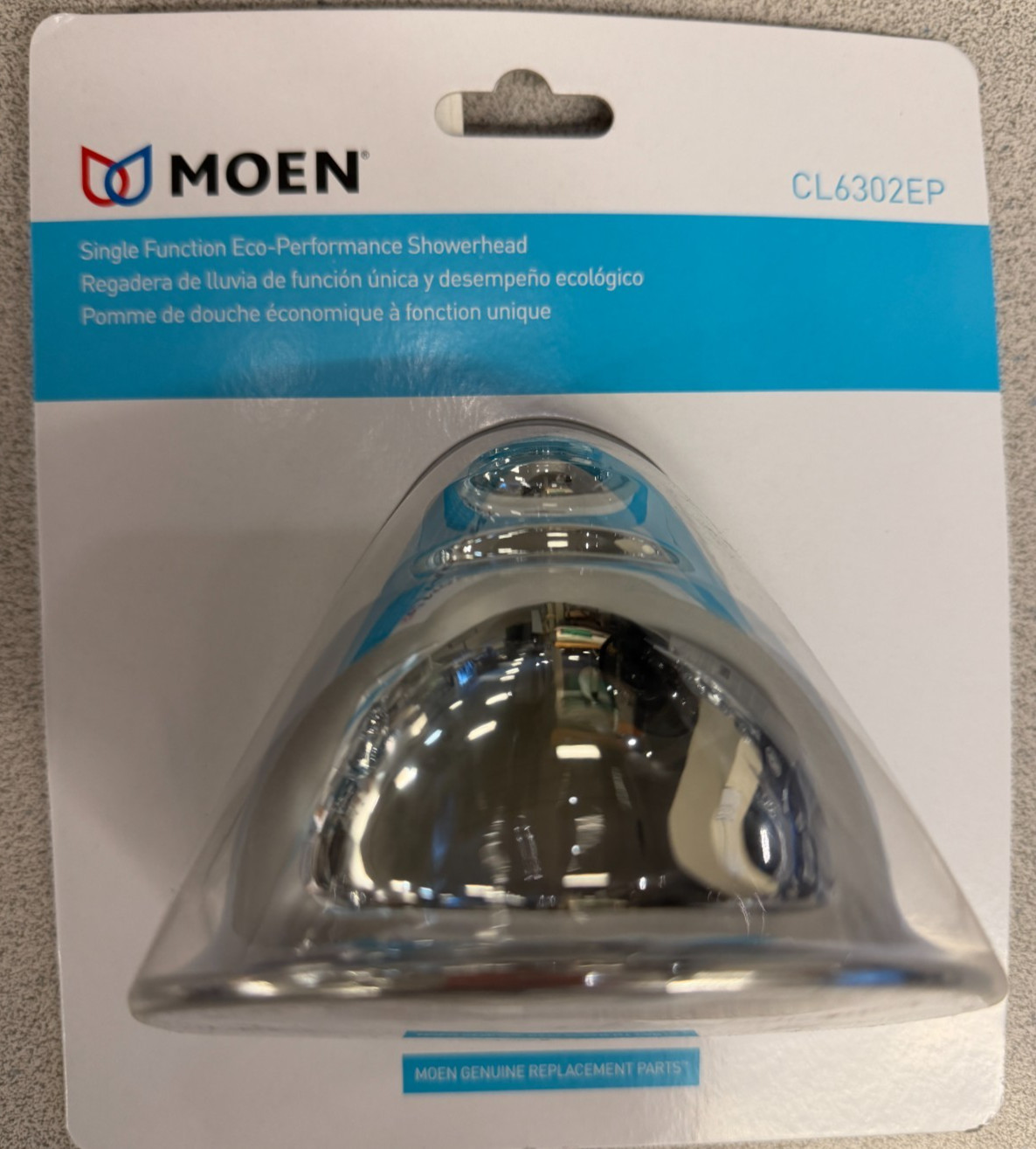 Moen C6302EP One-Function 4-3/8" Dia. Easy Clean Showerhead, 1.75 GPM
