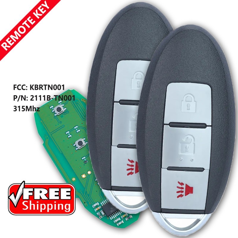 2X for Nissan Murano 2005 2006 2007 Keyless Smart Key Remote Fob KBRTN001 315MHz