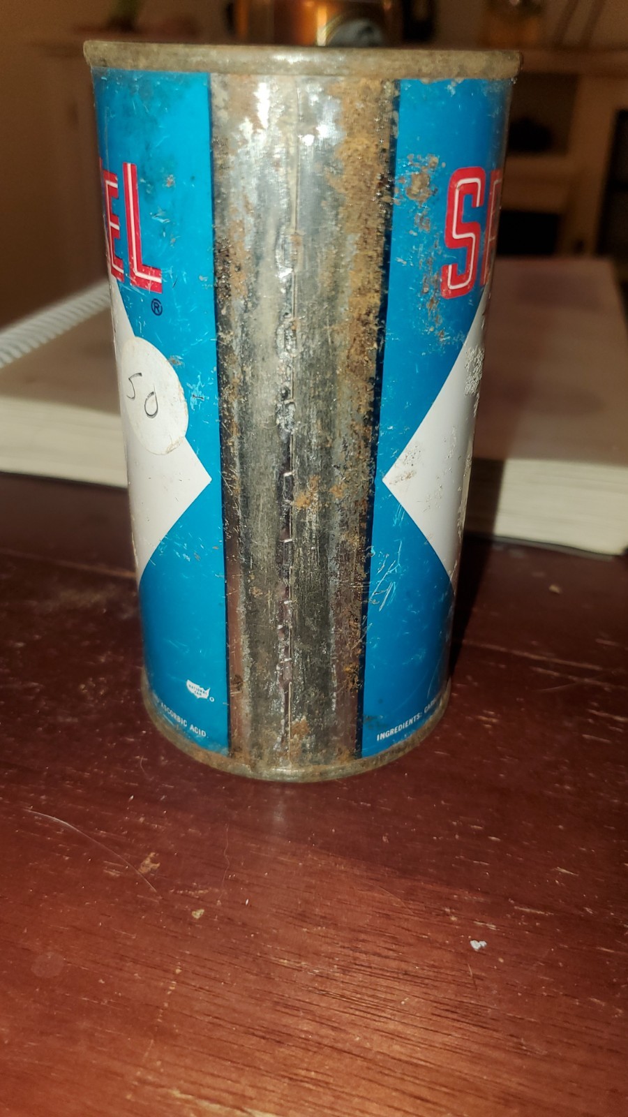 Sparkel Cola Vintage Flat Top Soda Can