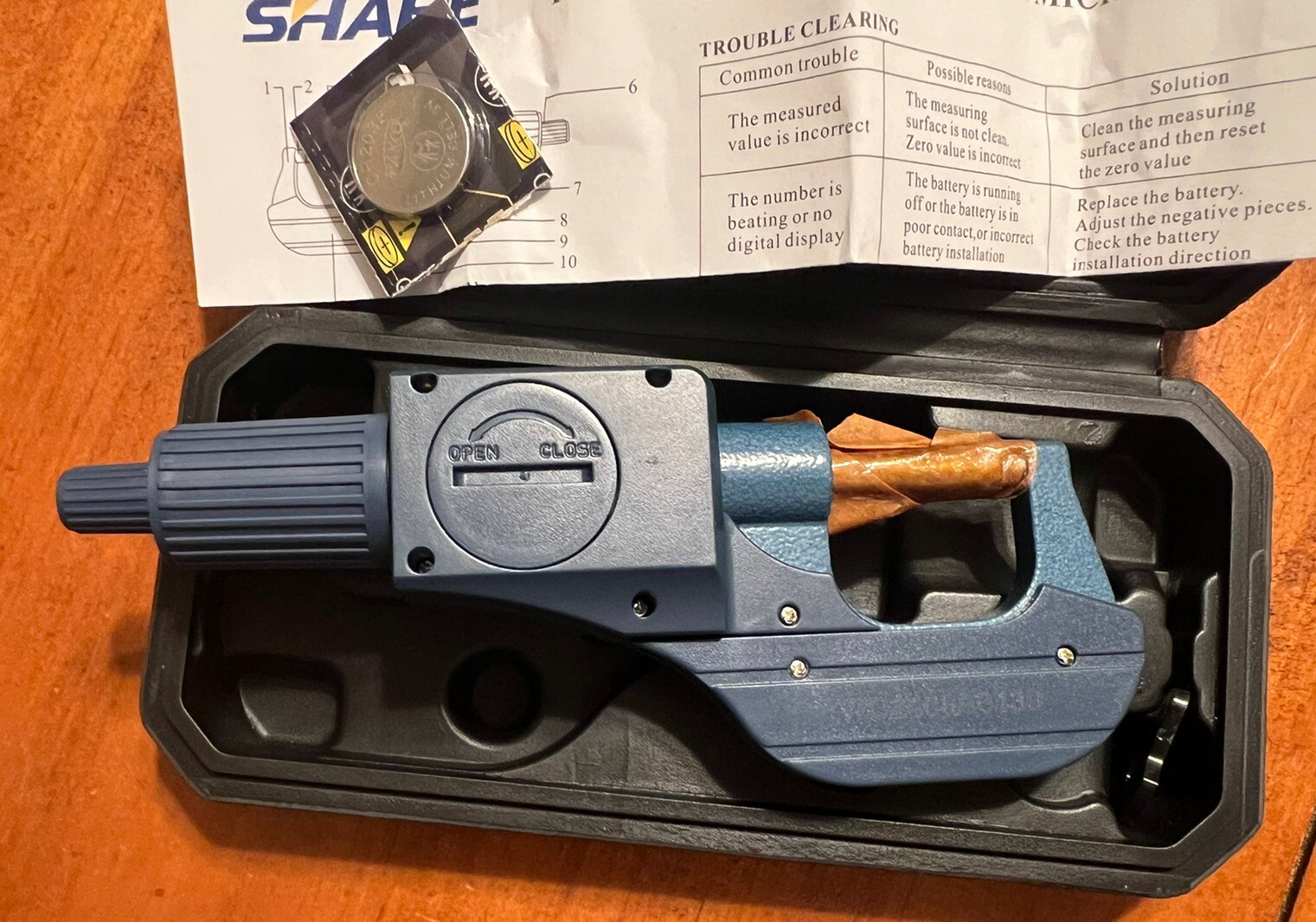 Shahe 5202 0-25 mm Digital Outside Micrometer 0.001 mm Electronic Caliper Gauge