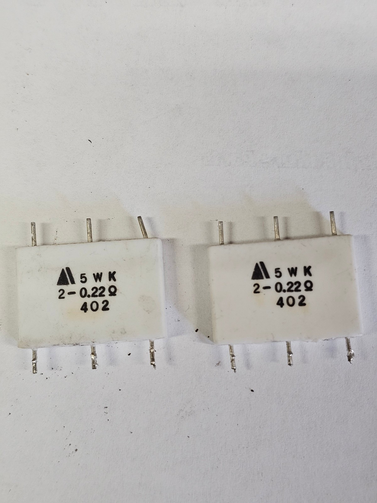 5 WATT 0.22 OHM X2 Emitter Resistors Sony 1-234-182-11 2 Pieces
