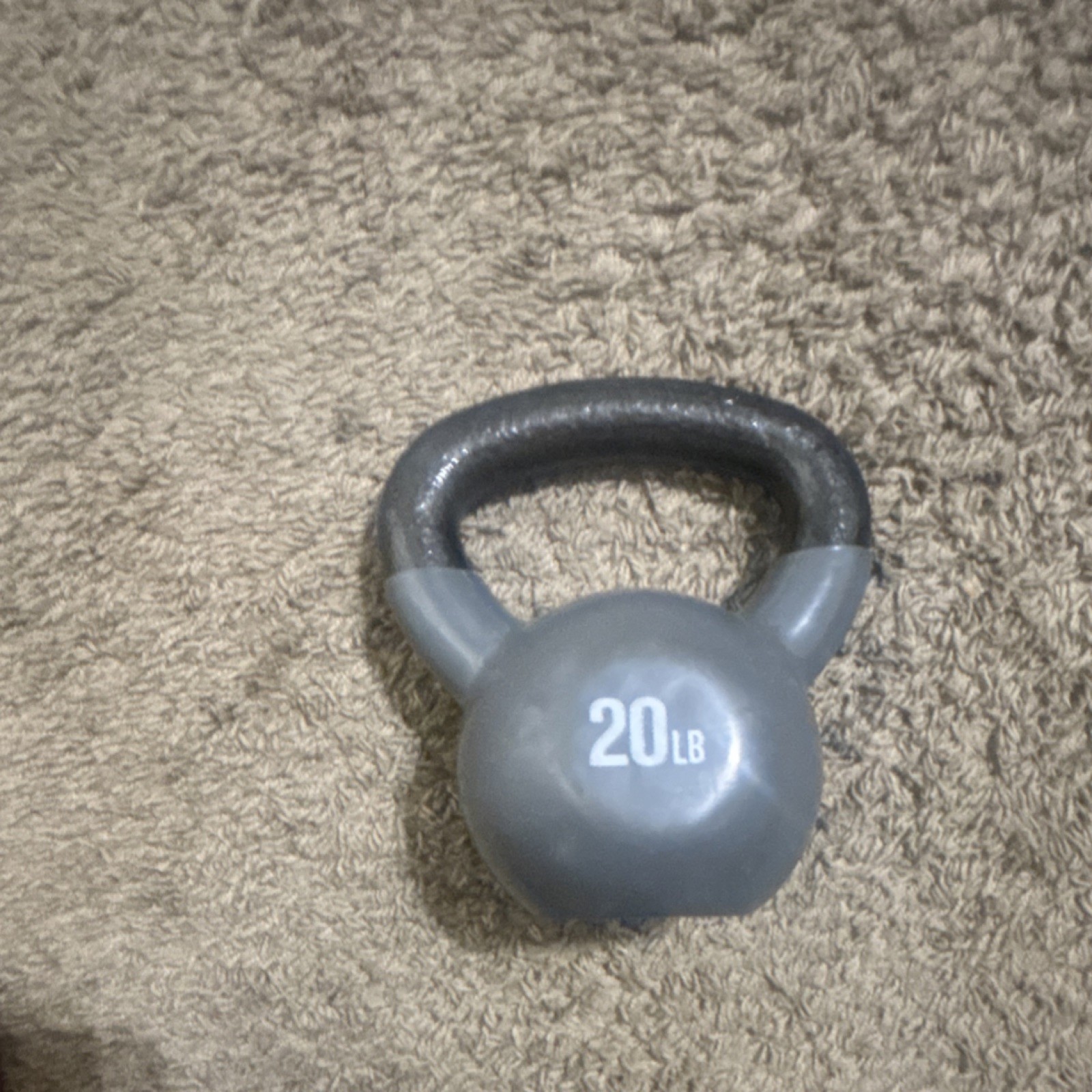 Gray 20 lb Kettlebell for Gym & Training, Weight Lifting, Unisex Adults