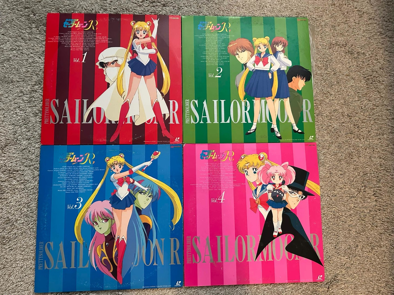 Pretty Soldier Sailor Moon R Japanese LaserDisc LD Lot Vol. 1–11