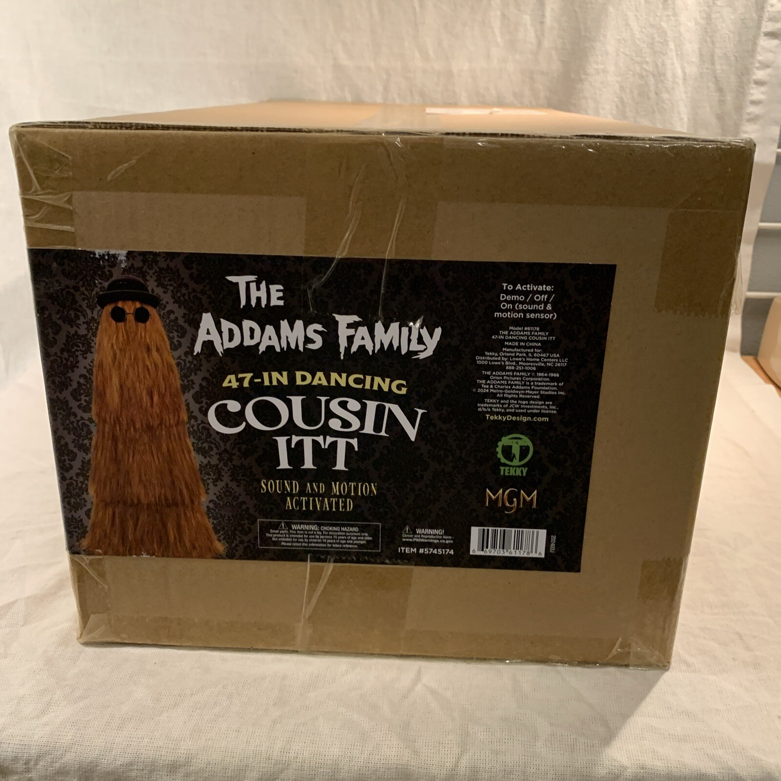 4' ADDAMS FAMILY COUSIN ITT ANIMATED HALLOWEEN PROP Cousin it Adams Family NEW