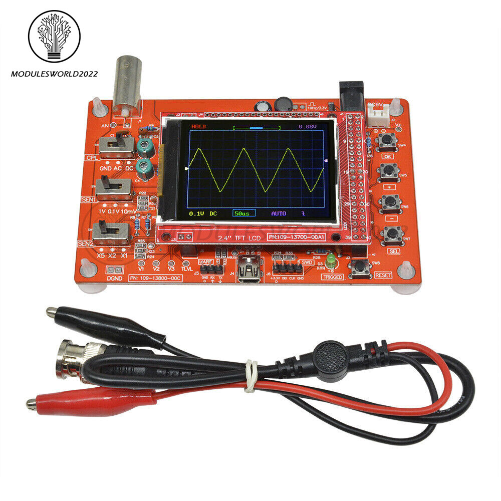 DSO138 2.4" TFT Screen Digital Oscilloscope 1Msps + Probe Analog Bandwidth