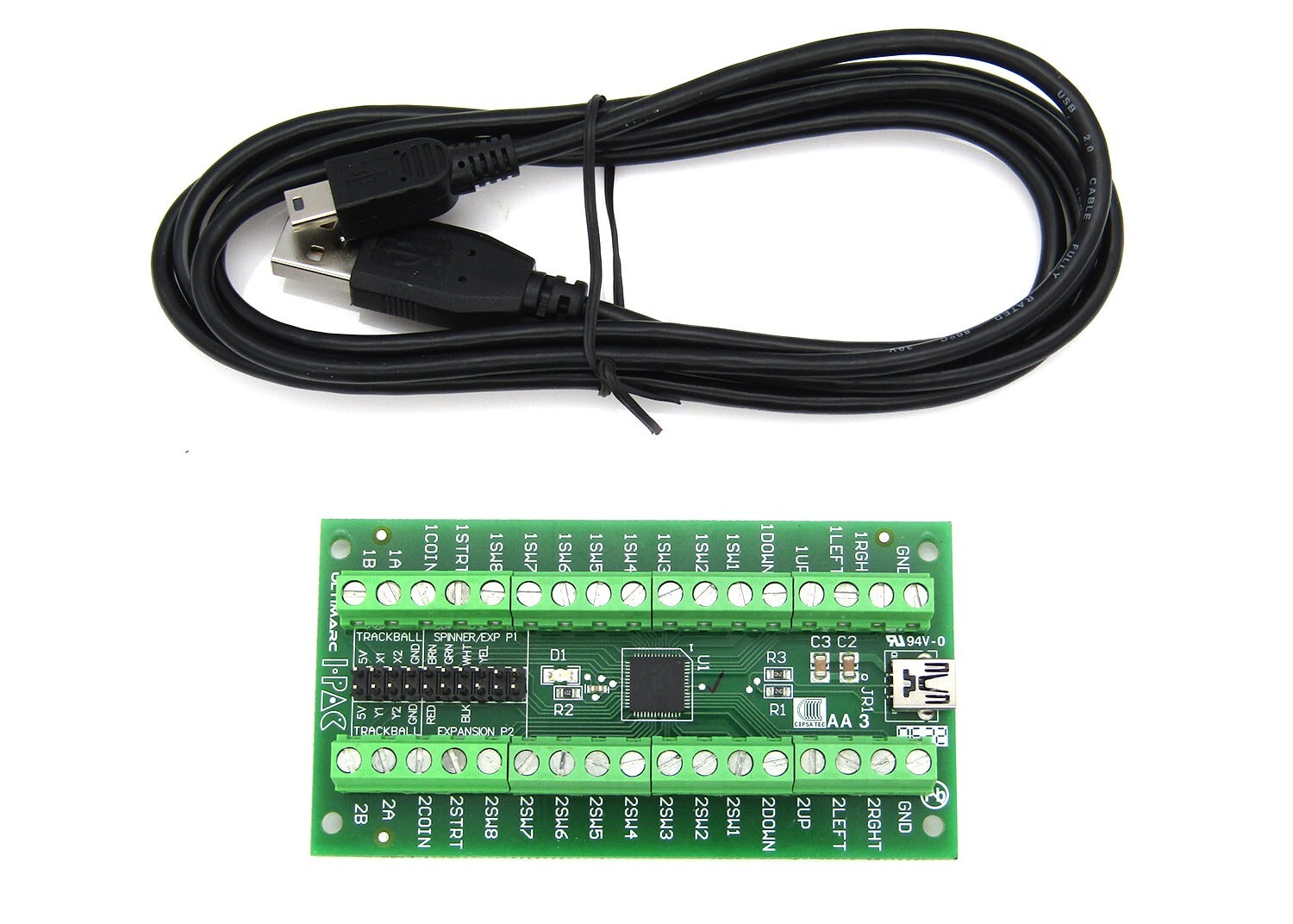 I-PAC 2 Controller with USB Cable. Ideal for MAME or Virtual Pinball ( IPAC2 )
