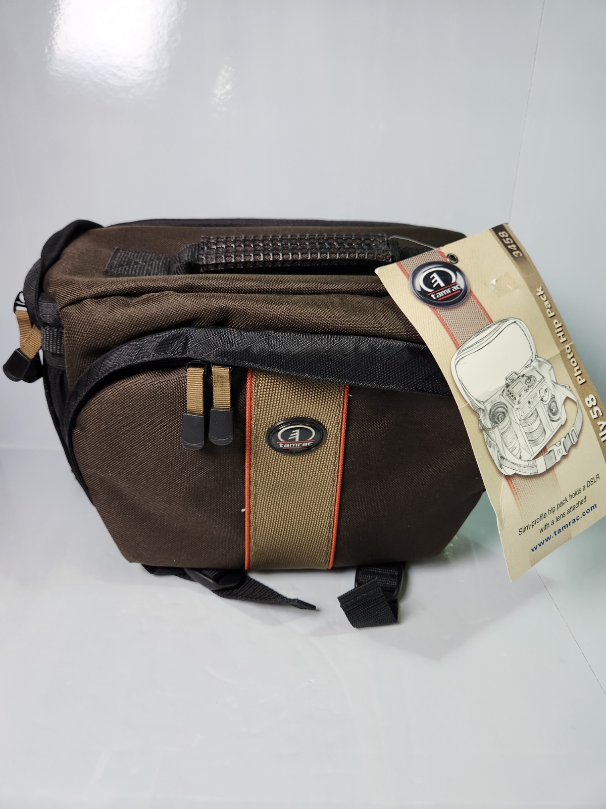 Tamrac 3458 Camera Bag Rally 58 Carrying Case Hip Waist Pack Brown & Tan