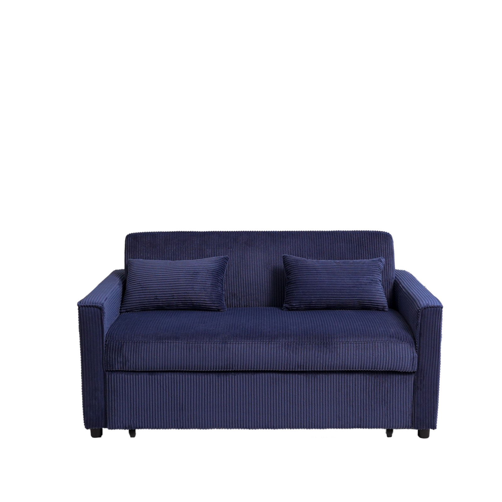 Futon Sofa Bed,3-in-1 Multi-Functional Corduroy Sleeper Couch Pull-Out Bed,Adjus