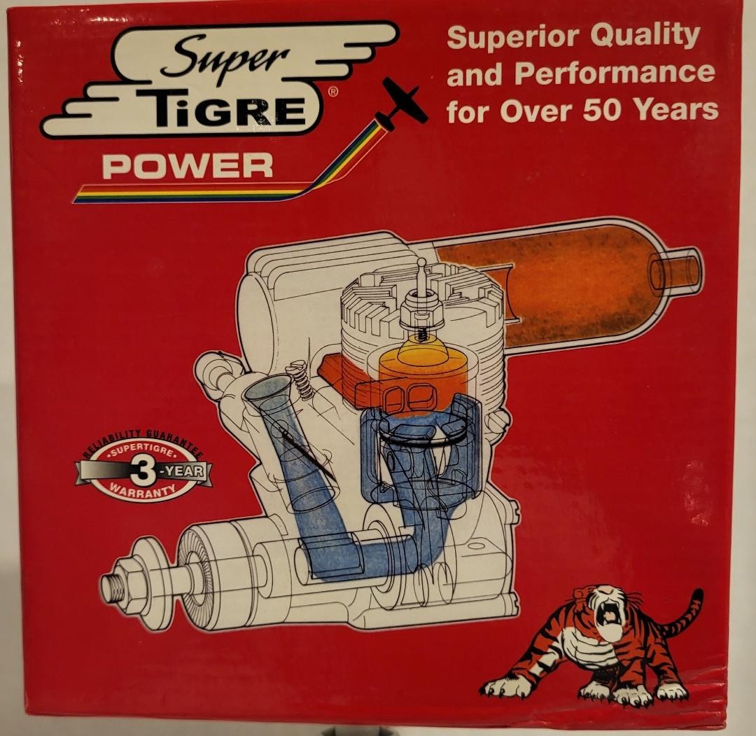 Vintage Super Tigre GS45 ABC R/C Engine With Muffler & Glow Plug SUPG0150 (NOB)