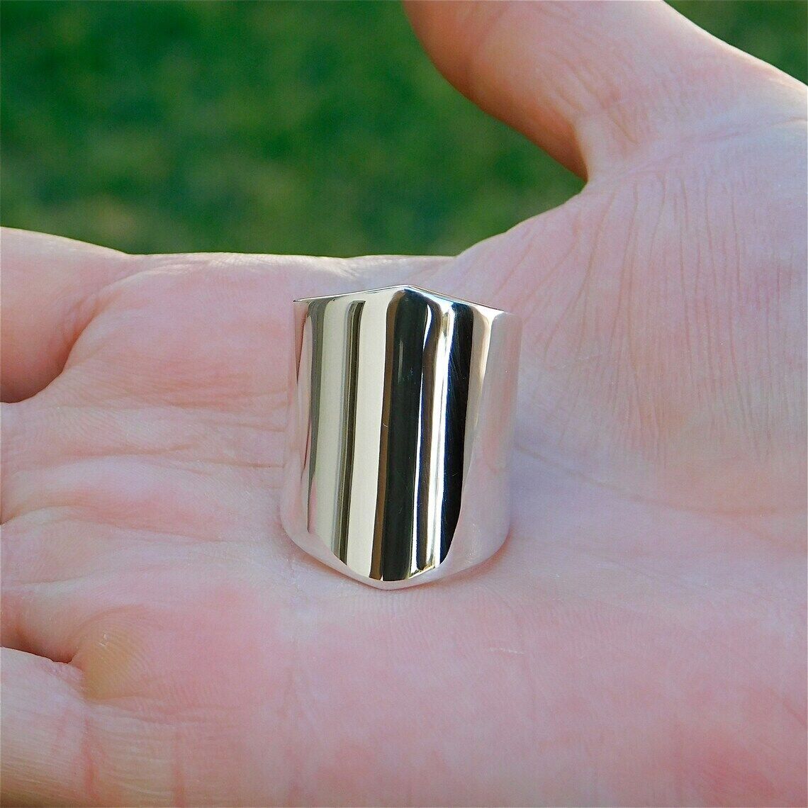Long Large Statement Ring Cigar Ring 925 Solid Silver Tube Ring Handmade Ring