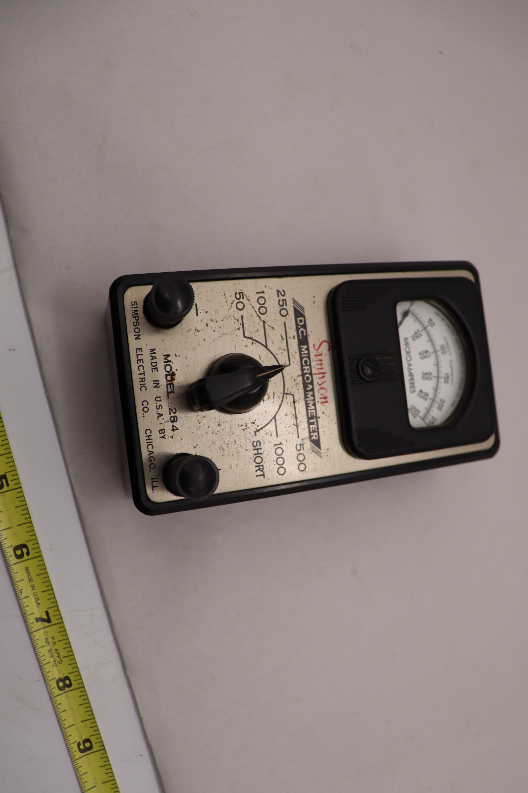 Simpson 284 Microammeter small unit free ship USA Untested