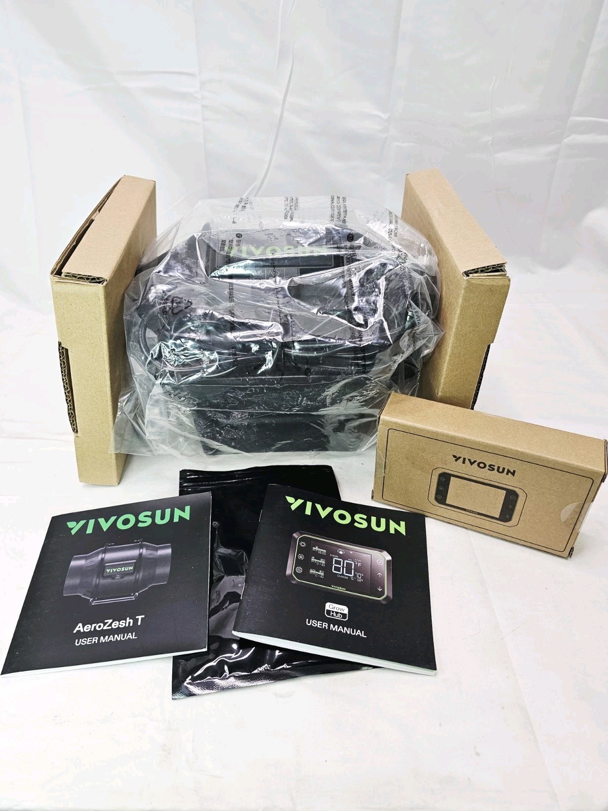 VIVOSUN T4 4" Inline Duct Fan & Temperature Humidity Controller, E42A+ WiFi App