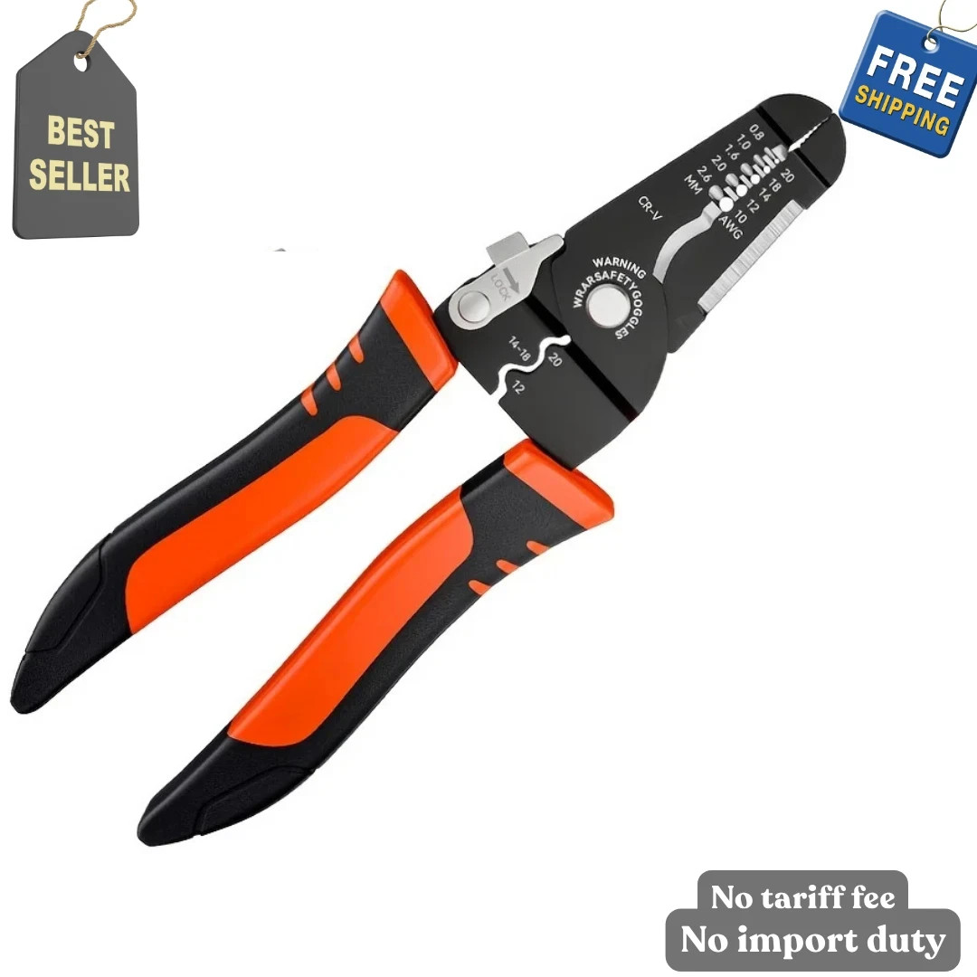 Wire Strippers Crimping Pliers Tool 5in1 Crimper Cutter 10-20 Awg Electric Wire