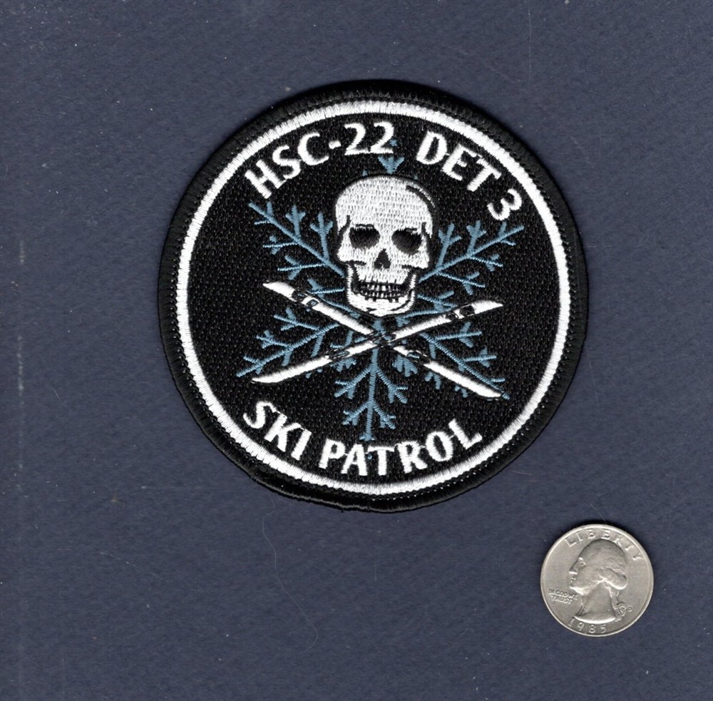 HSC-22 SEA KNIGHTS DET 3 Ski Patrol US NAVY Helicopter Squadron Patch